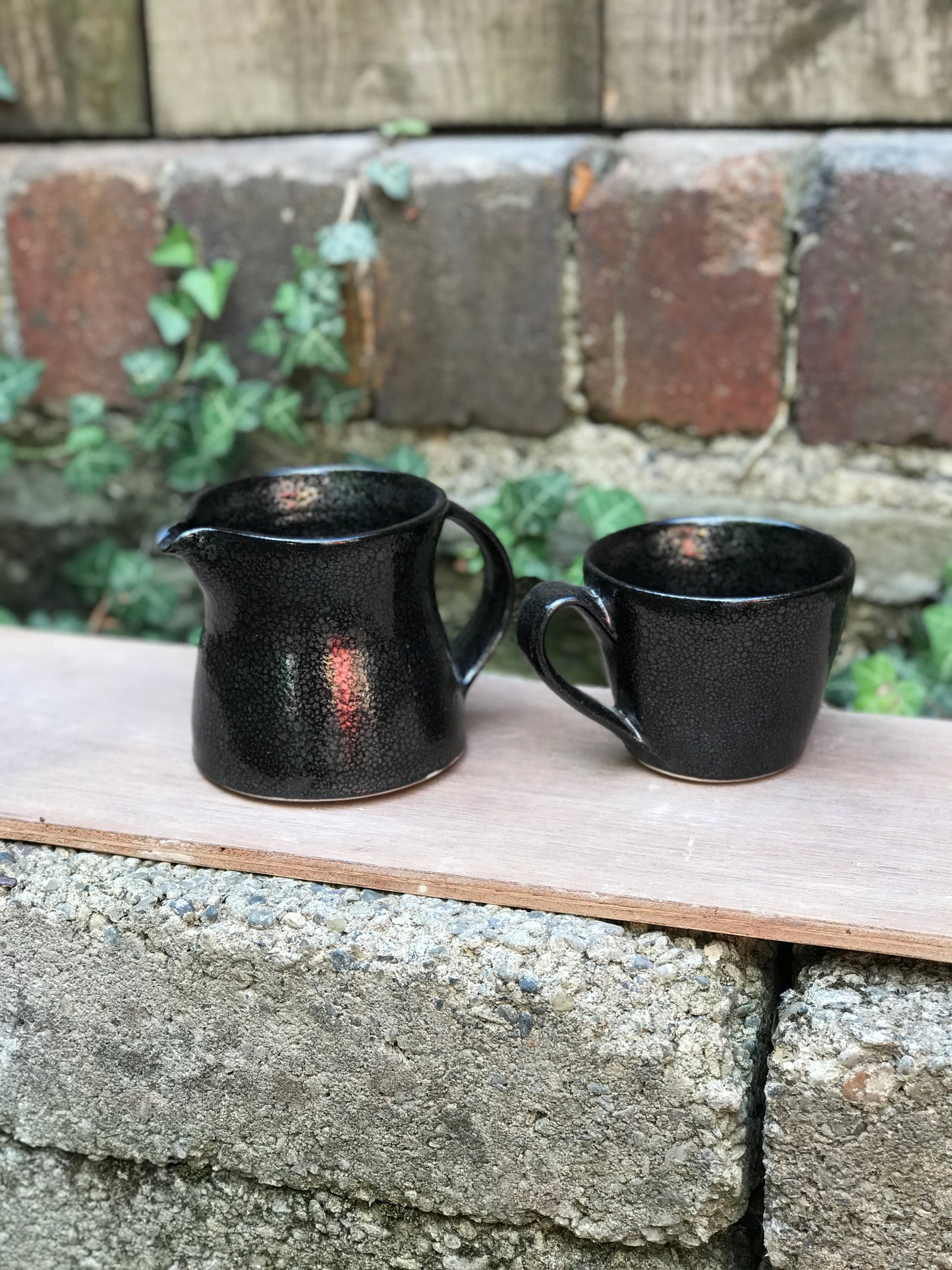 SALE Oil-spot coffee set
