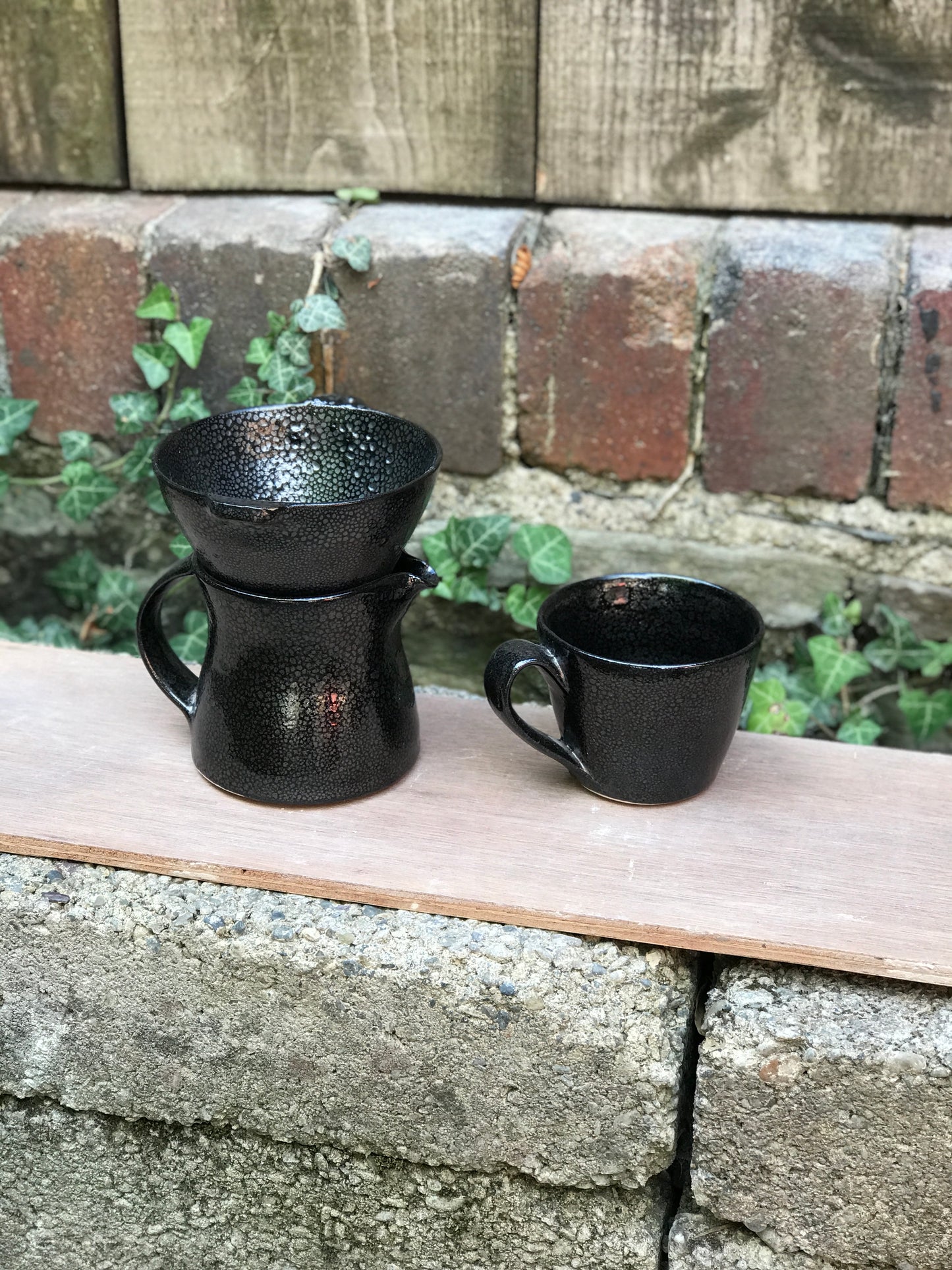 SALE Oil-spot coffee set