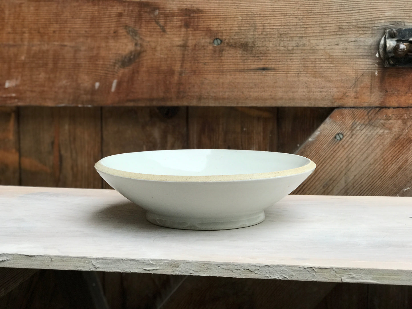 White pasta bowl