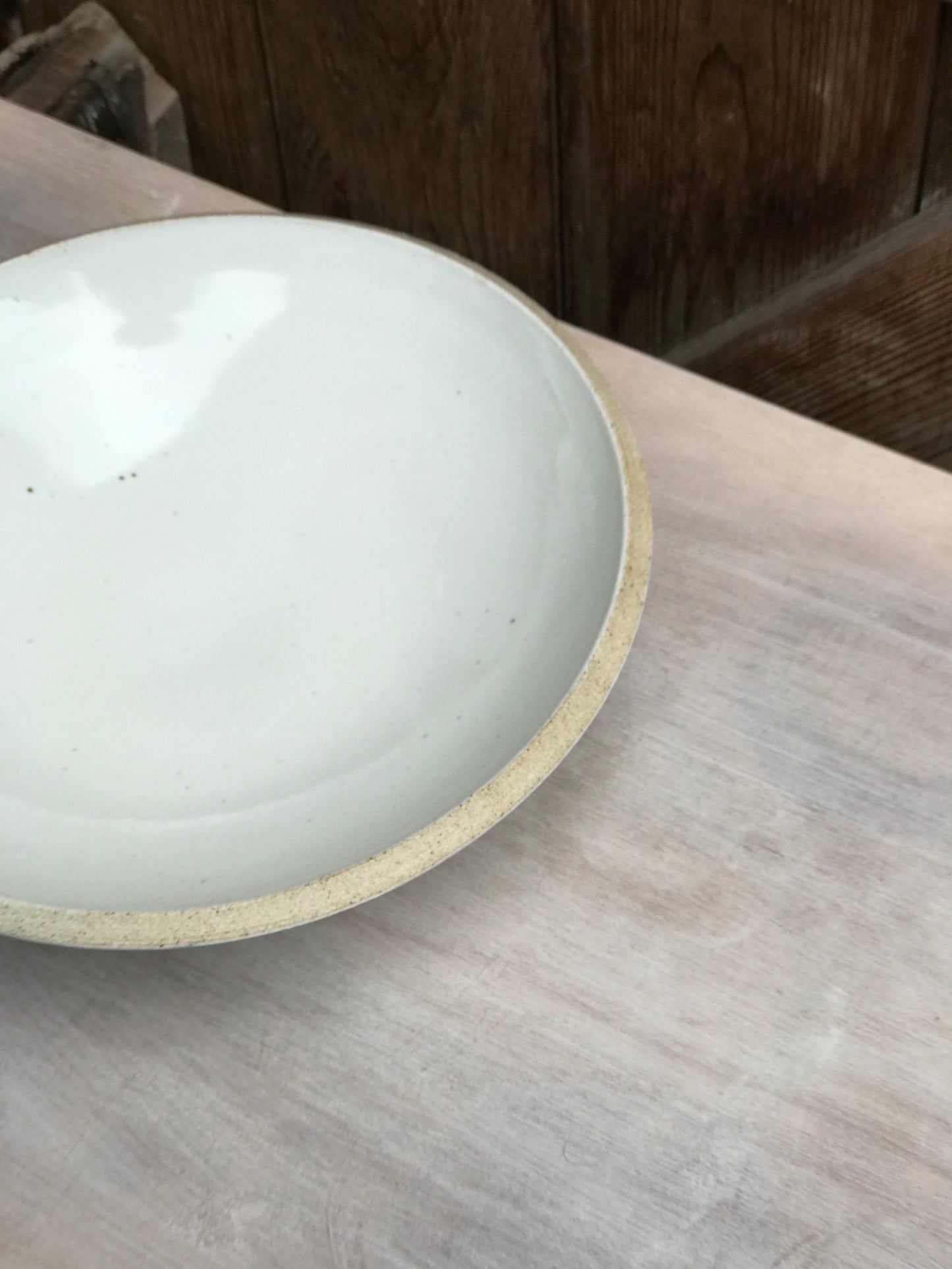 White pasta bowl