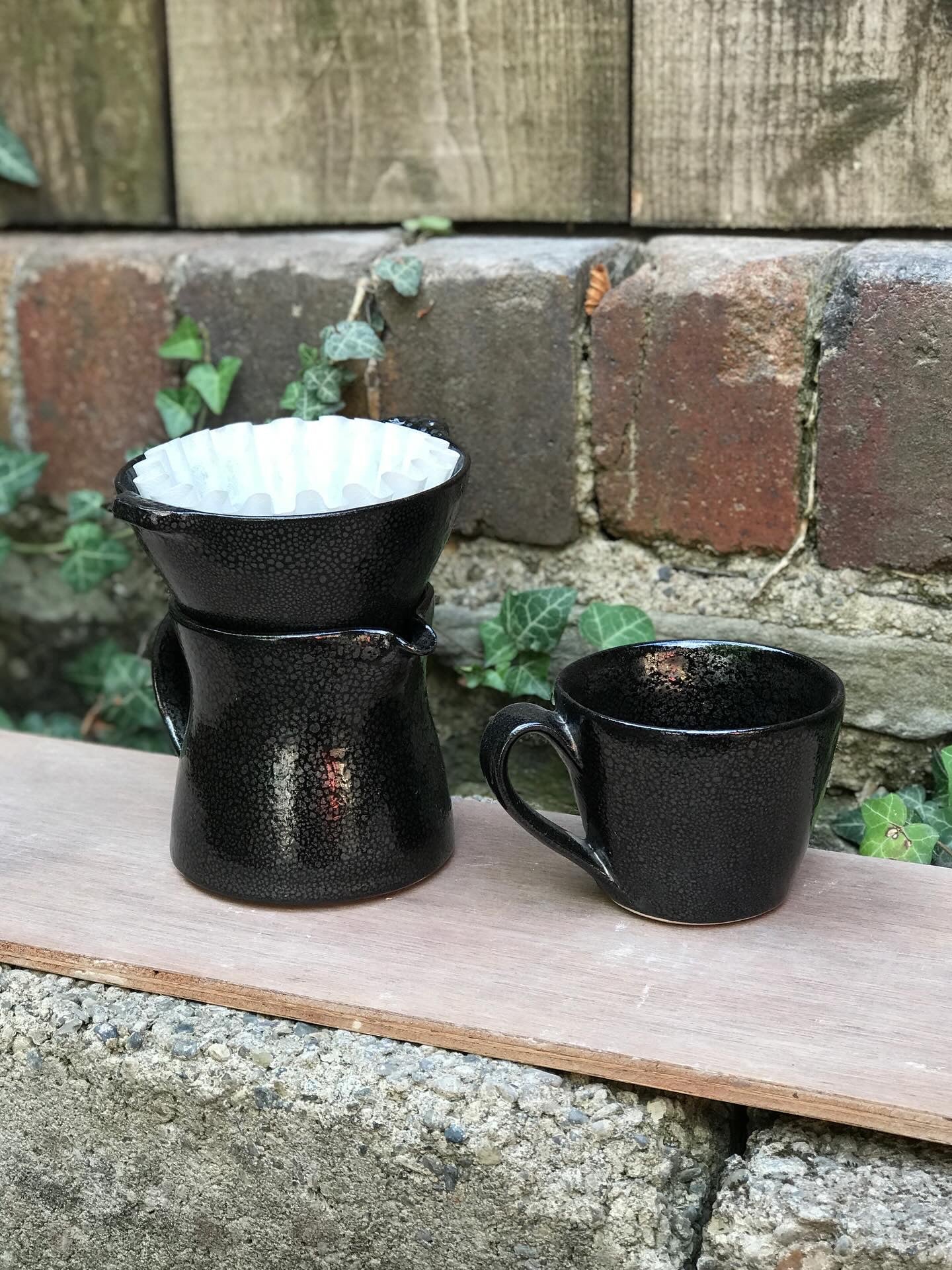 SALE Oil-spot coffee set
