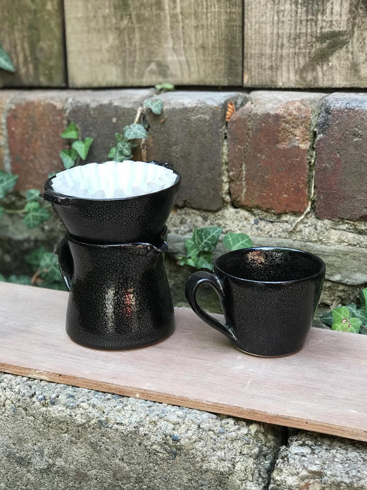 SALE Oil-spot coffee set